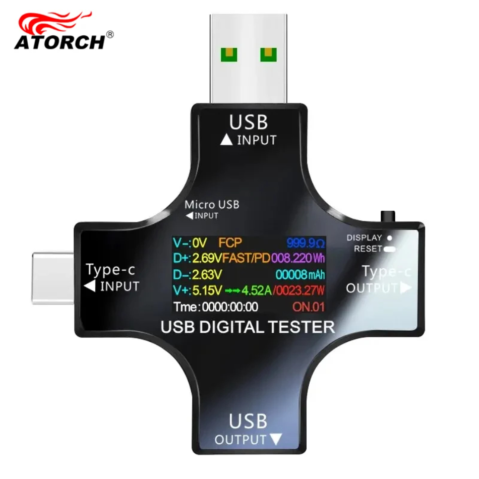 Power Supply Tester - USB-тестер DC Type-C PD Цифровой вольтметр