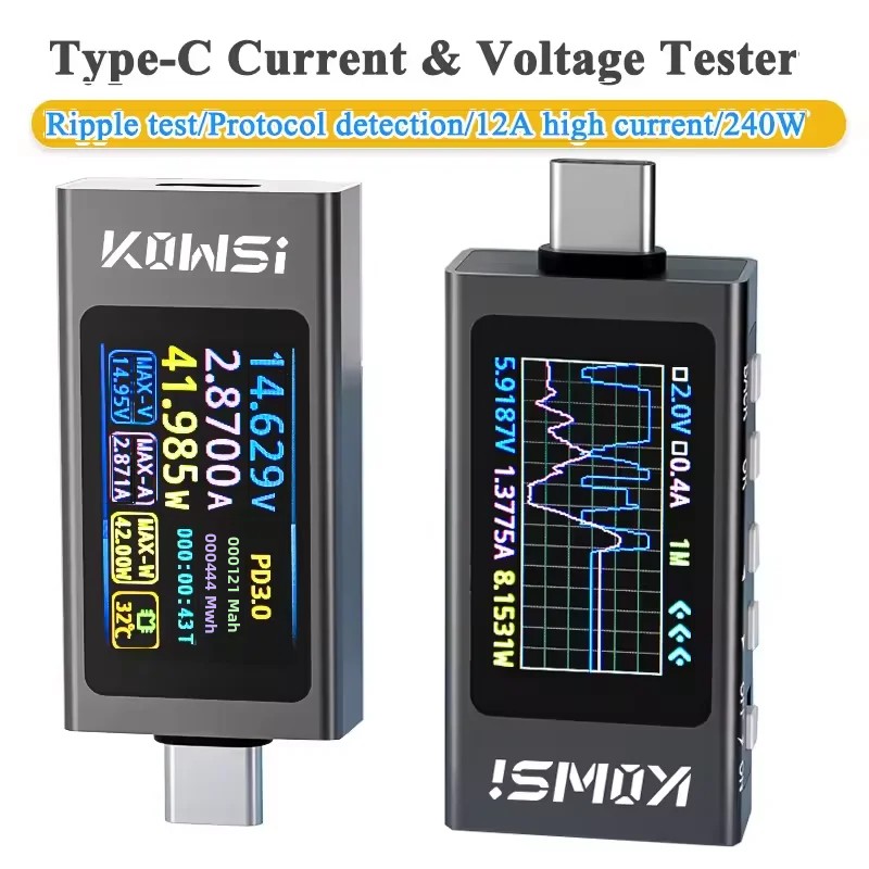 KWS-X1 Type-C Монитор тока и н – обзор и цена Power Supply Tester