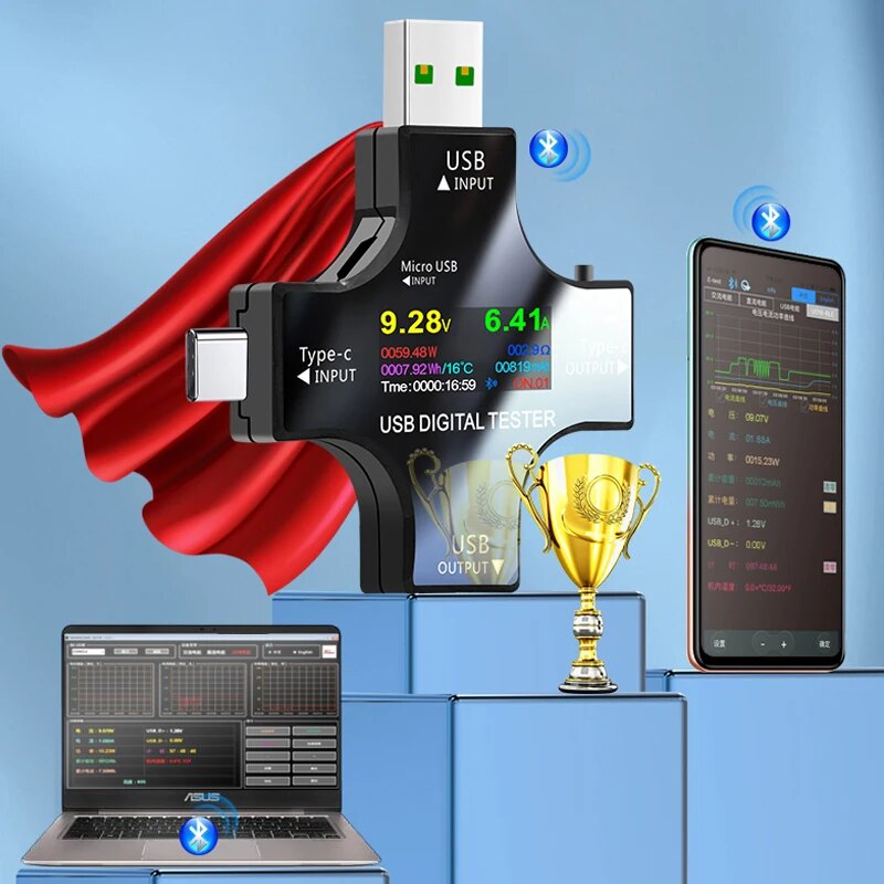 USB-тестер DC Type-C PD Цифров – обзор и цена Power Supply Tester